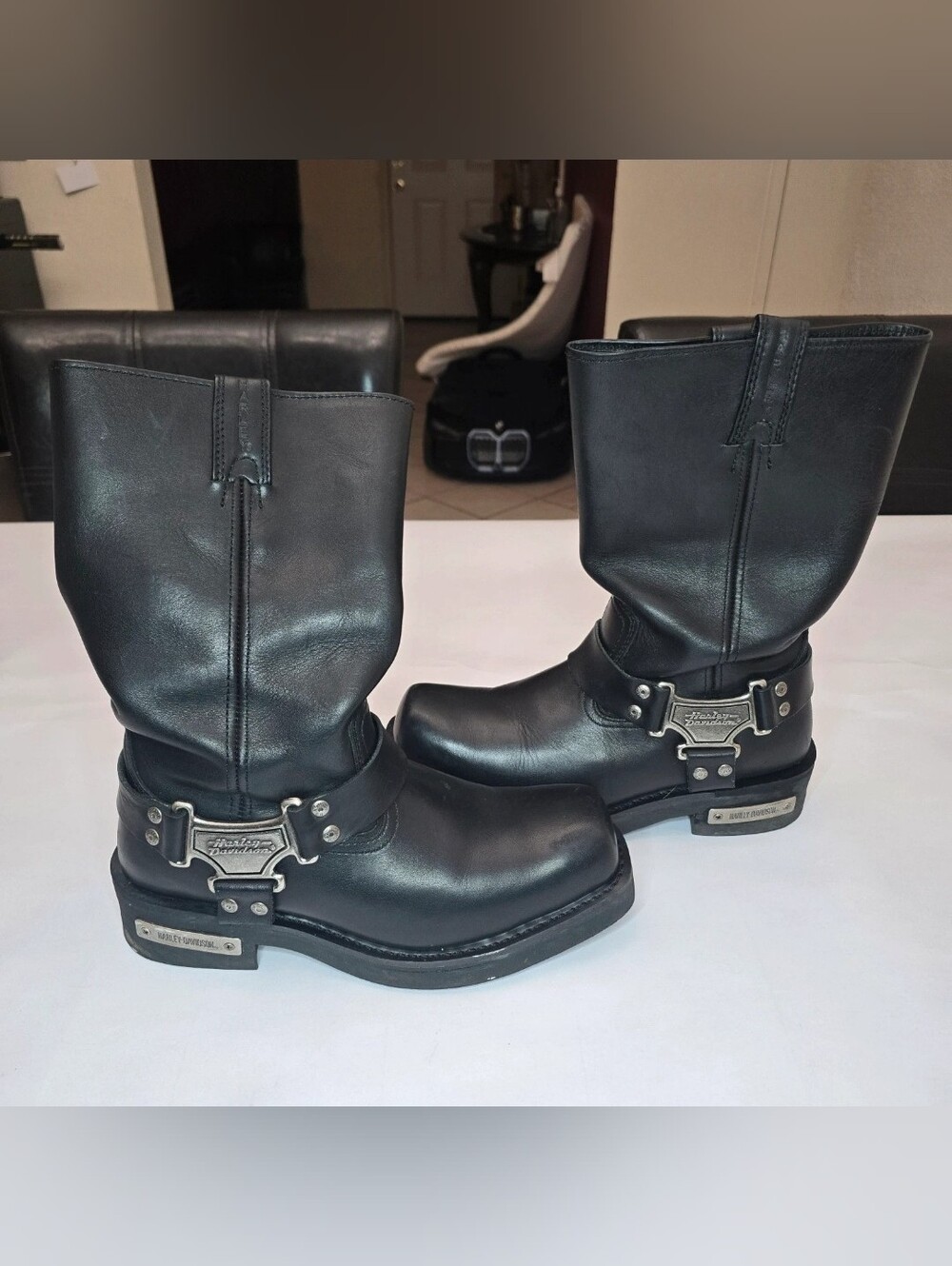 Harley-Davidson Men’s Black Leather Harness Boots